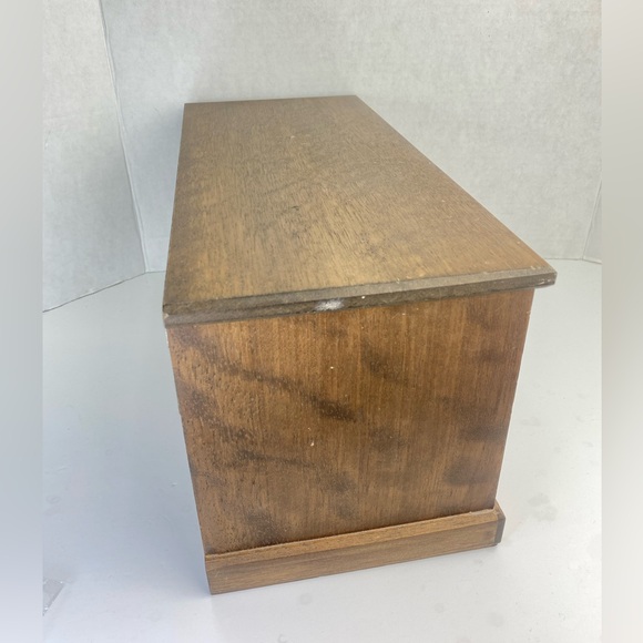 Vintage Wooden Mele Jewelry Box Dresser Large 7 Drawers Made Japan Mid Century - Picture 4 of 15